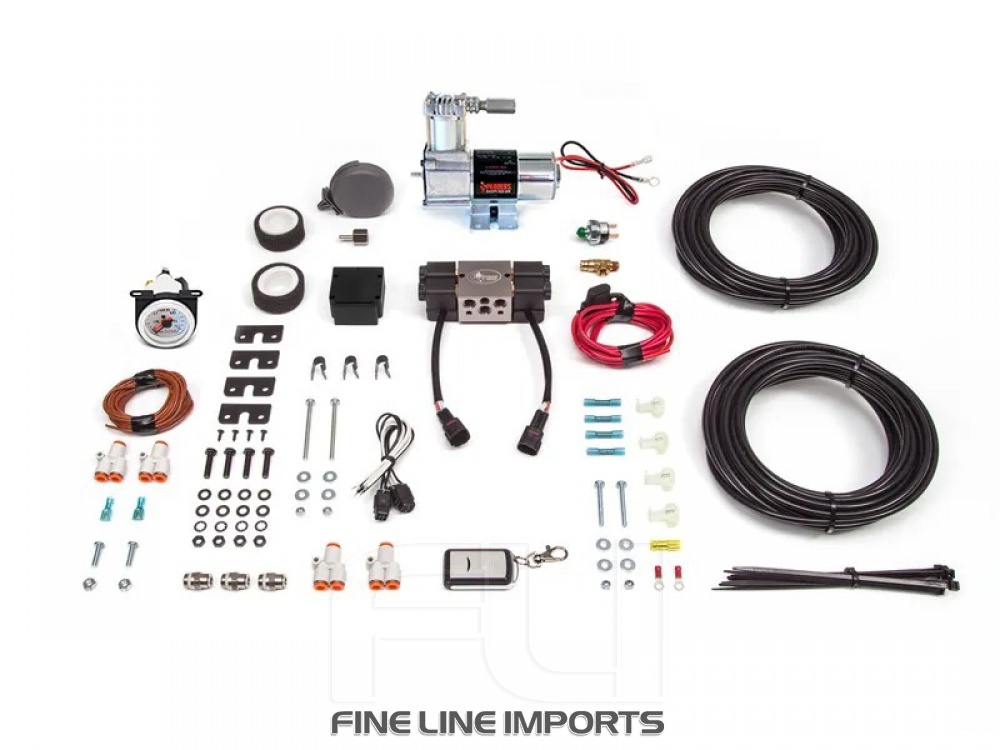 Kit - Dual Electric Wireless Air Cntrl Compressor & Analog Gauge (Pedders-499109)