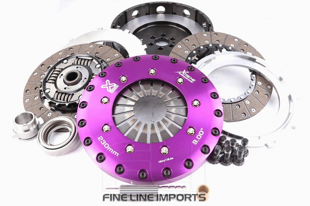 KNI23530-2A Xtreme Performance - 230mm Sprung hub Organic Twin Plate Clutch Kit Incl Flywheel
