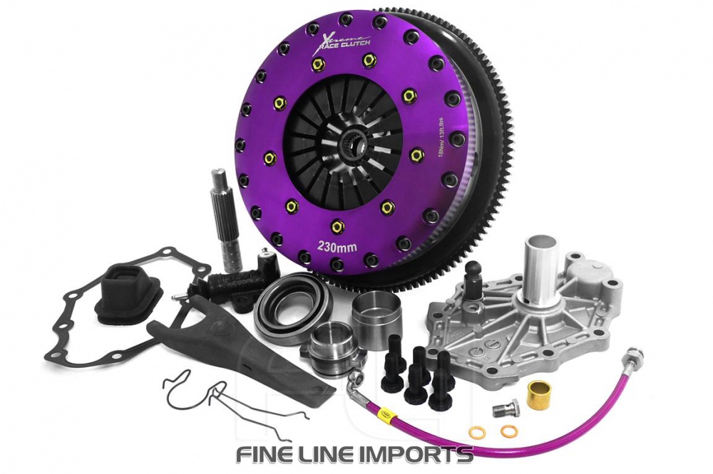 KNI23582-2A Xtreme Performance - 230mm Organic Sprung Twin Plate Clutch Kit Incl Flywheel
