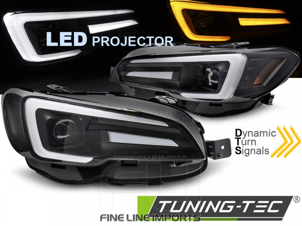Image of LED HEADLIGHTS DRL BLACK FITS SUBARU WRX 14-22 (RSS-LPSU16)
