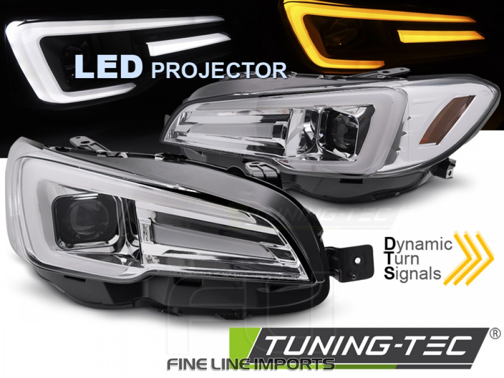 Image of LED HEADLIGHTS DRL CHROME FITS SUBARU WRX 14-22 (RSS-LPSU15)