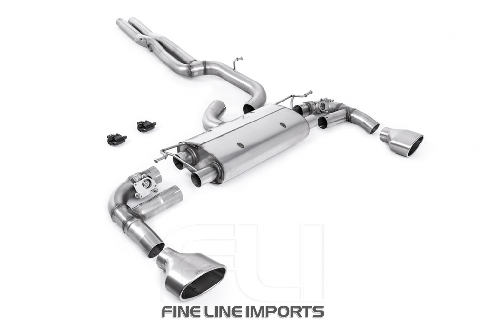 Milltek Particulate Filter-back OPF/GPF Back with Brushed Titanium Ovals - ECE Approved