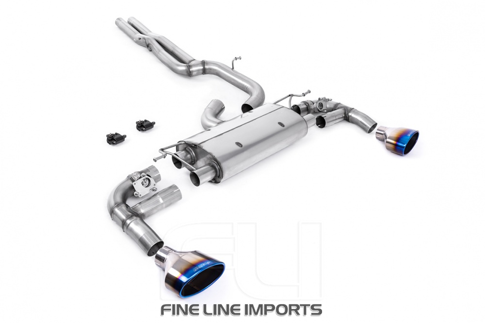 Milltek Particulate Filter-back OPF/GPF Back with Burnt/Blue Titanium Ovals - ECE Approved - SSXSE266