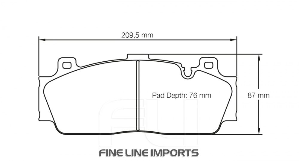 PAGID RSC 1 RACING BRAKE PADS FOR CERAMIC COMPOSITE DISCS