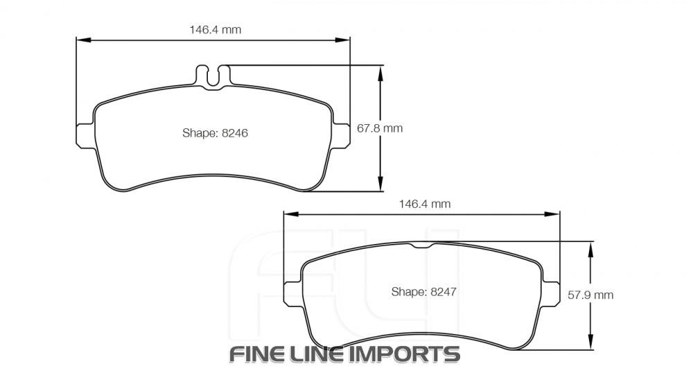 PAGID RSC 1 RACING BRAKE PADS FOR CERAMIC COMPOSITE DISCS