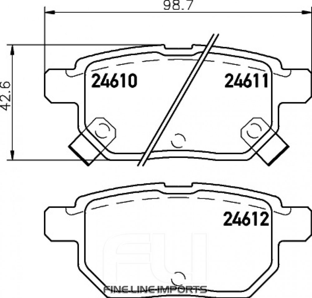 Pedders Brake Pads (Pedders-6700018)
