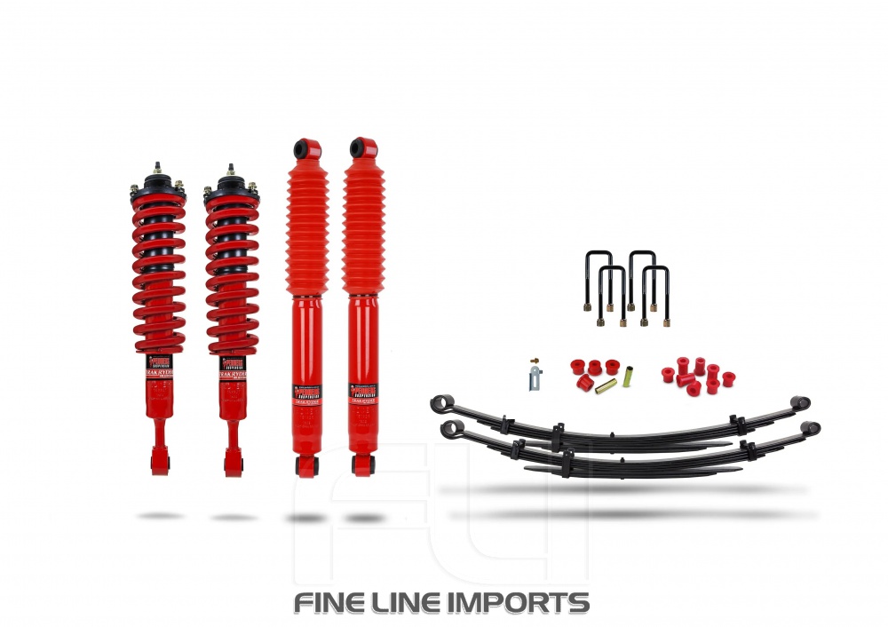 Pedders Heavy Duty Load Carrying and Towing  Suspension Kit. With Foam Cell Shocks & Assembled Front Struts. Toyota Hilux MK8 (Pedders-803239)