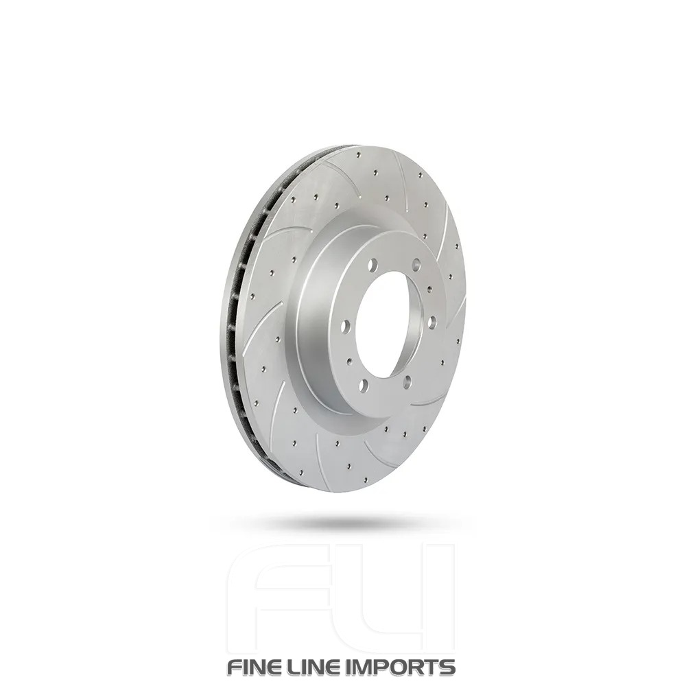 Pedders Slotted & Dimpled Geomet Coated Rotor (Pedders-6560091SGR)