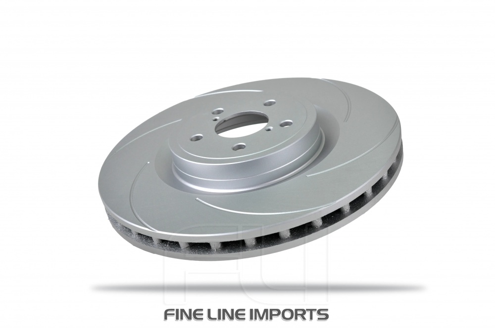 Pedders Slotted Geomet Coated Rotor (Pedders-6150654SGR)