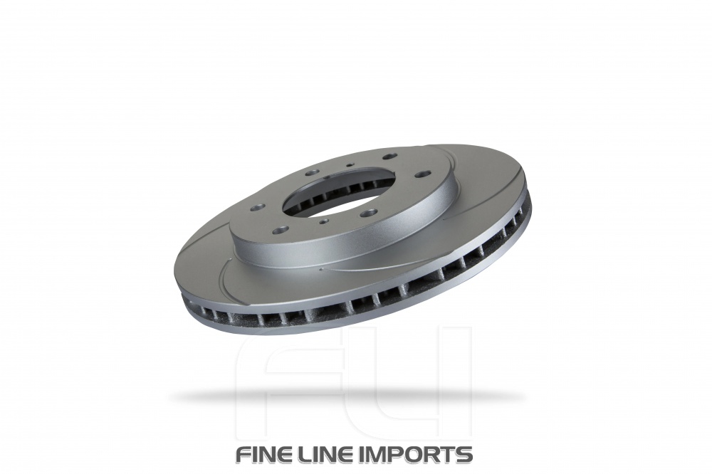 Pedders Slotted Geomet Coated Rotor (Pedders-6206810SGR)