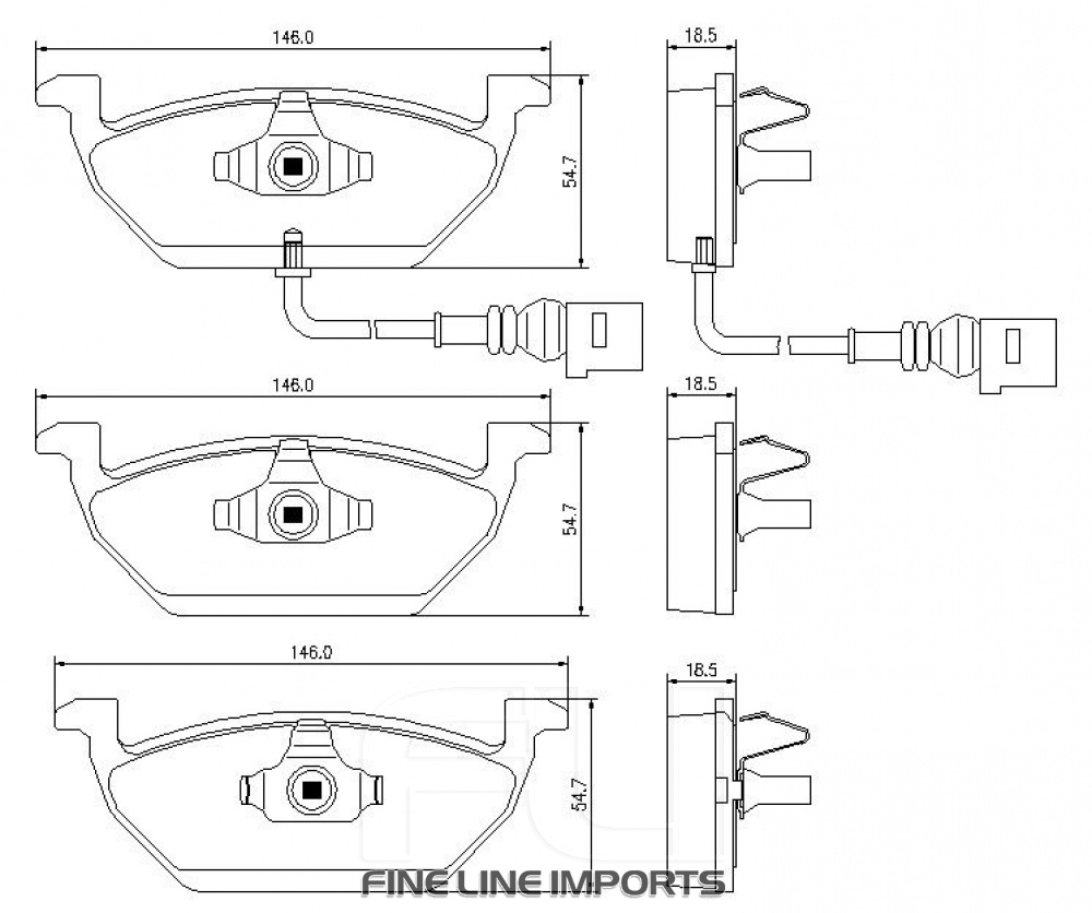 Pedders SportsRyder EURO Kevlar Ceramic Pads (Inc. Sensor) (Pedders-6720036E)