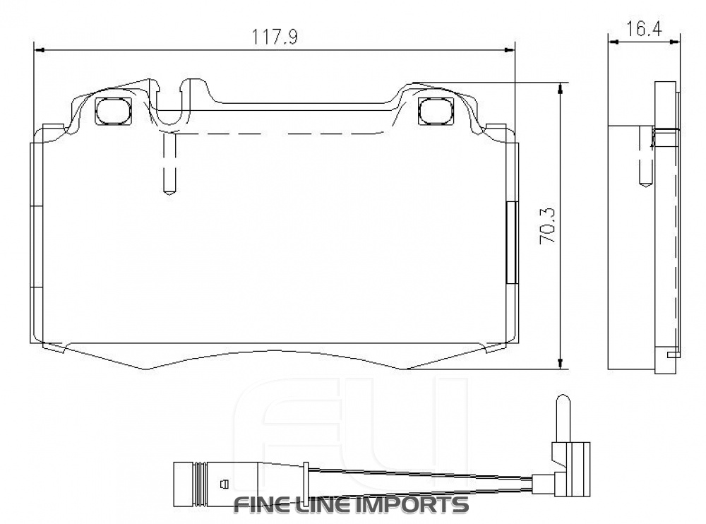 Pedders SportsRyder EURO Kevlar Ceramic Pads (Inc. Sensor) (Pedders-6720038E)