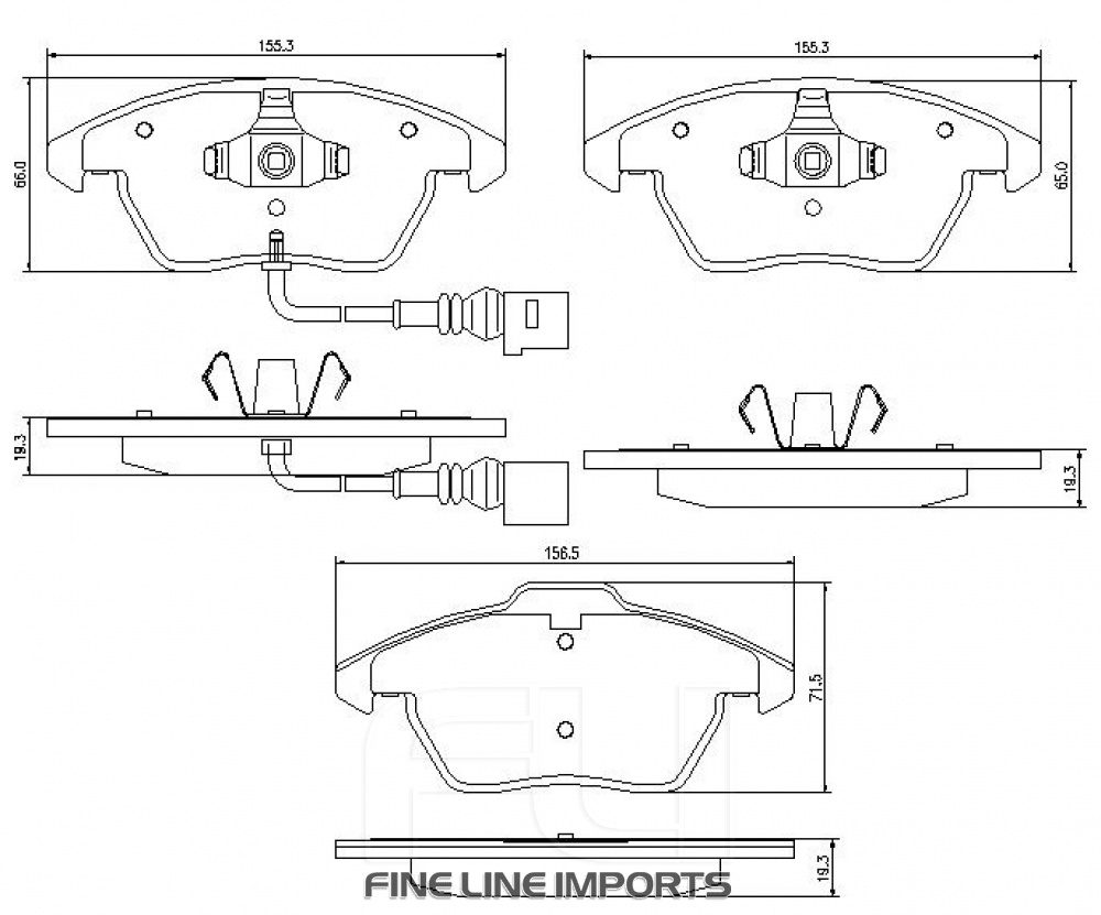 Pedders SportsRyder EURO Kevlar Ceramic Pads (Inc. Sensor) (Pedders-6720046E)