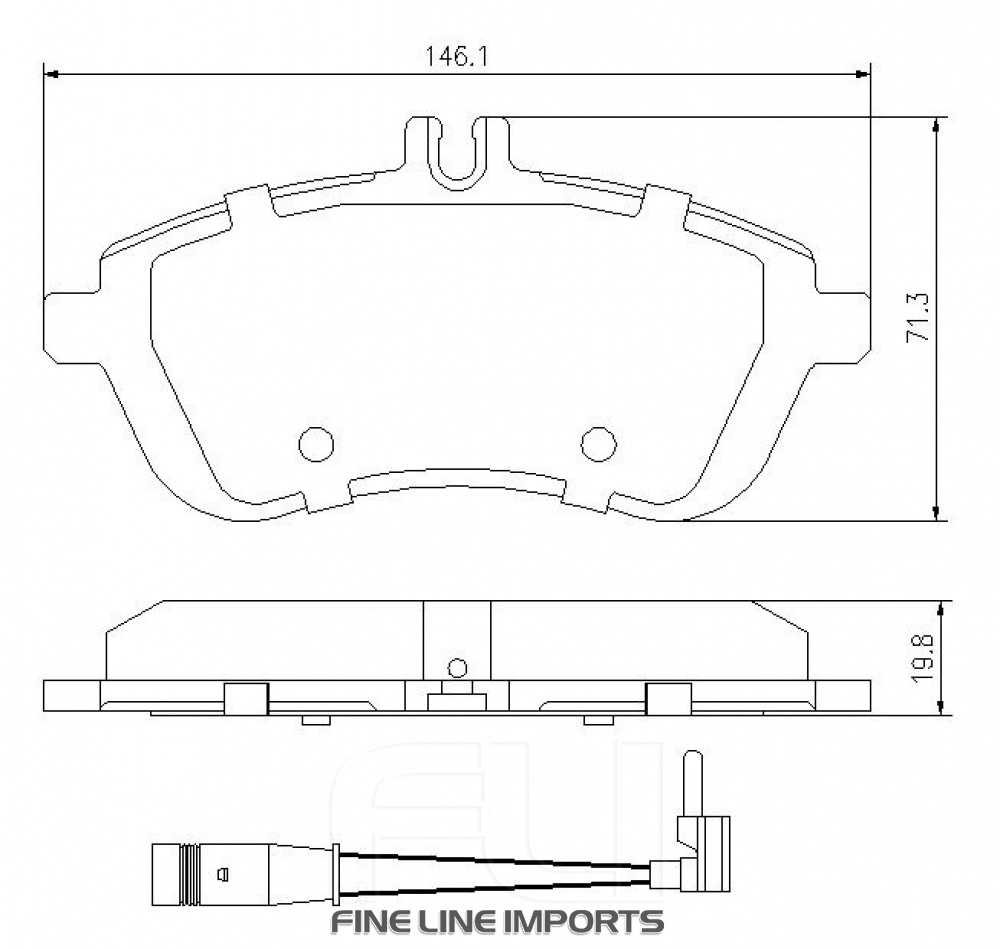 Pedders SportsRyder EURO Kevlar Ceramic Pads (Inc. Sensor) (Pedders-6720054E)