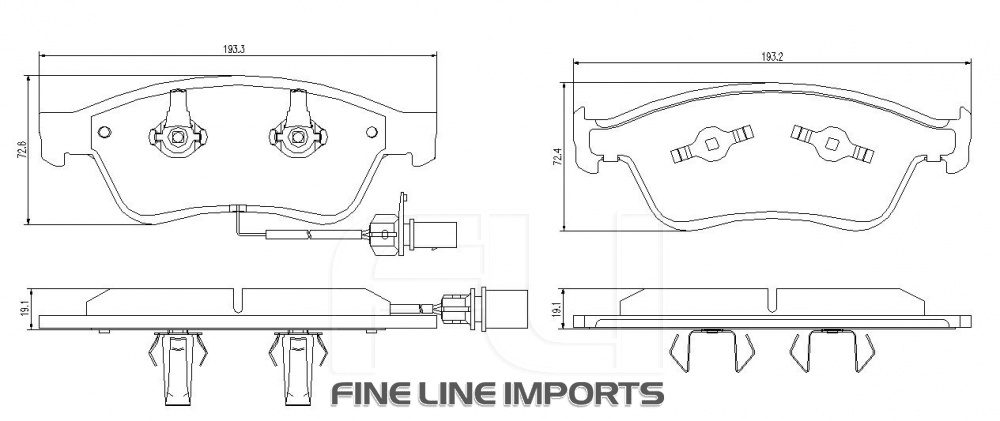 Pedders SportsRyder EURO Kevlar Ceramic Pads (Inc. Sensor) (Pedders-6720062E)