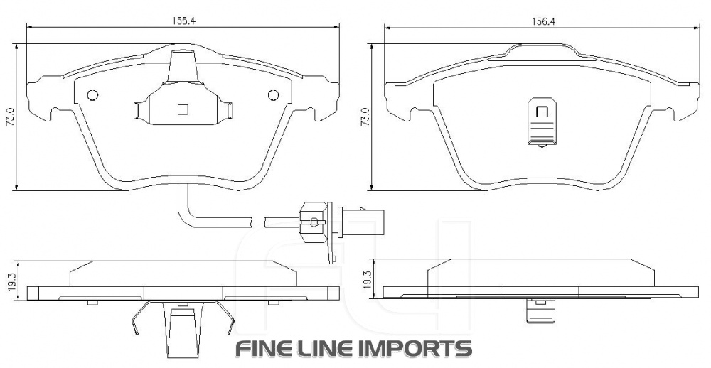 Pedders SportsRyder EURO Kevlar Ceramic Pads (Inc. Sensor) (Pedders-6720064E)