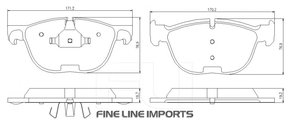 Pedders SportsRyder EURO Kevlar Ceramic Pads (Pedders-6720051E)