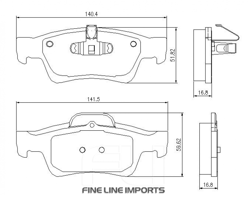 Pedders SportsRyder EURO Kevlar Ceramic Pads (Pedders-6720053E)