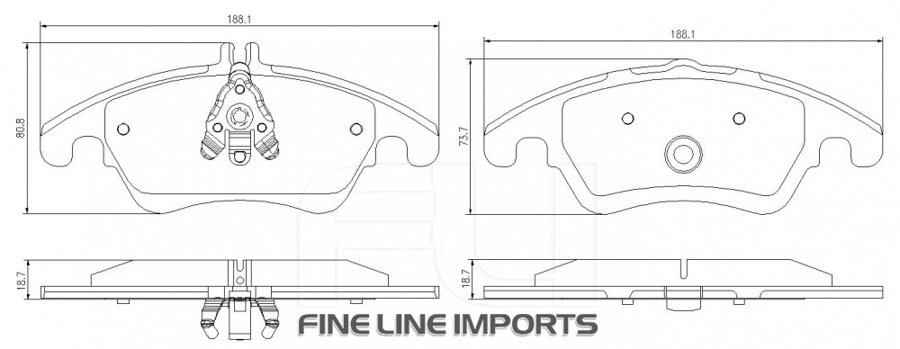 Pedders SportsRyder EURO Kevlar Ceramic Pads (Pedders-6720056E)