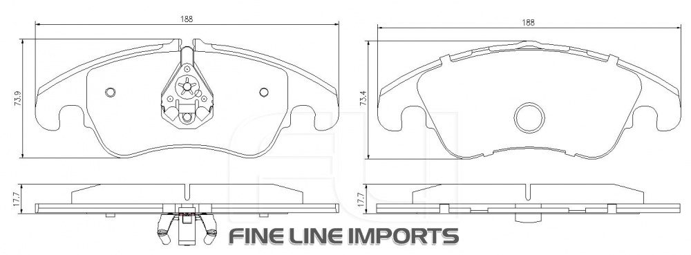 Pedders SportsRyder EURO Kevlar Ceramic Pads (Pedders-6720058E)