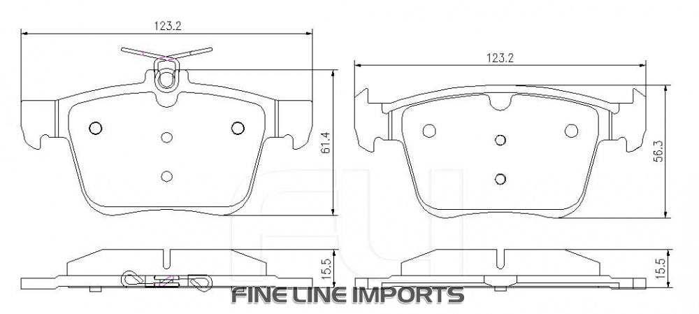Pedders SportsRyder EURO Kevlar Ceramic Pads (Pedders-6720075E)