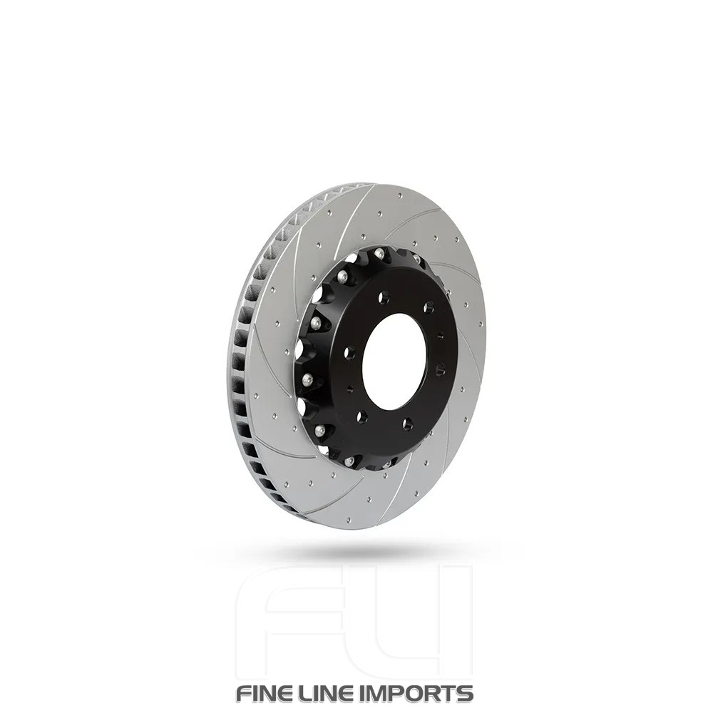 Pedders Two Piece Slotted & Dimpled Geomet Coated Rotor (Pedders-6160089TPL)