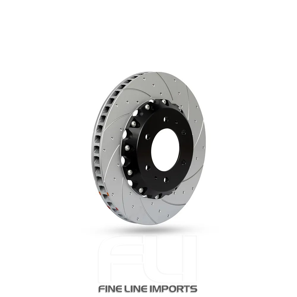 Pedders Two Piece Slotted & Dimpled Geomet Coated Rotor (Pedders-6160089TPR)