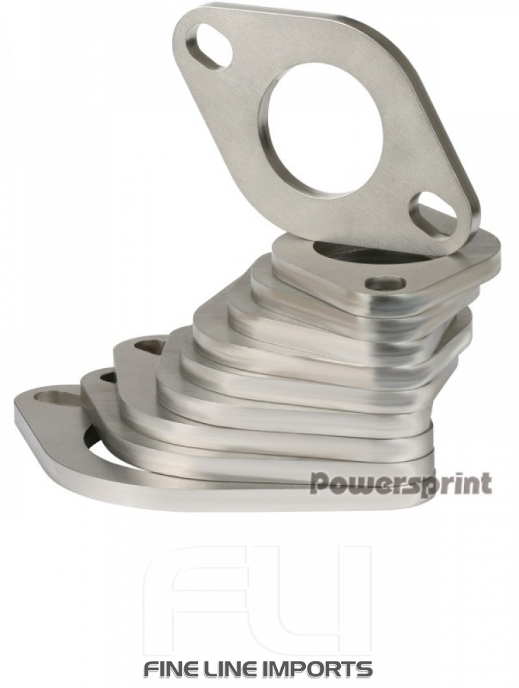 RVS 2-Gaats Uitlaatflens 35mm