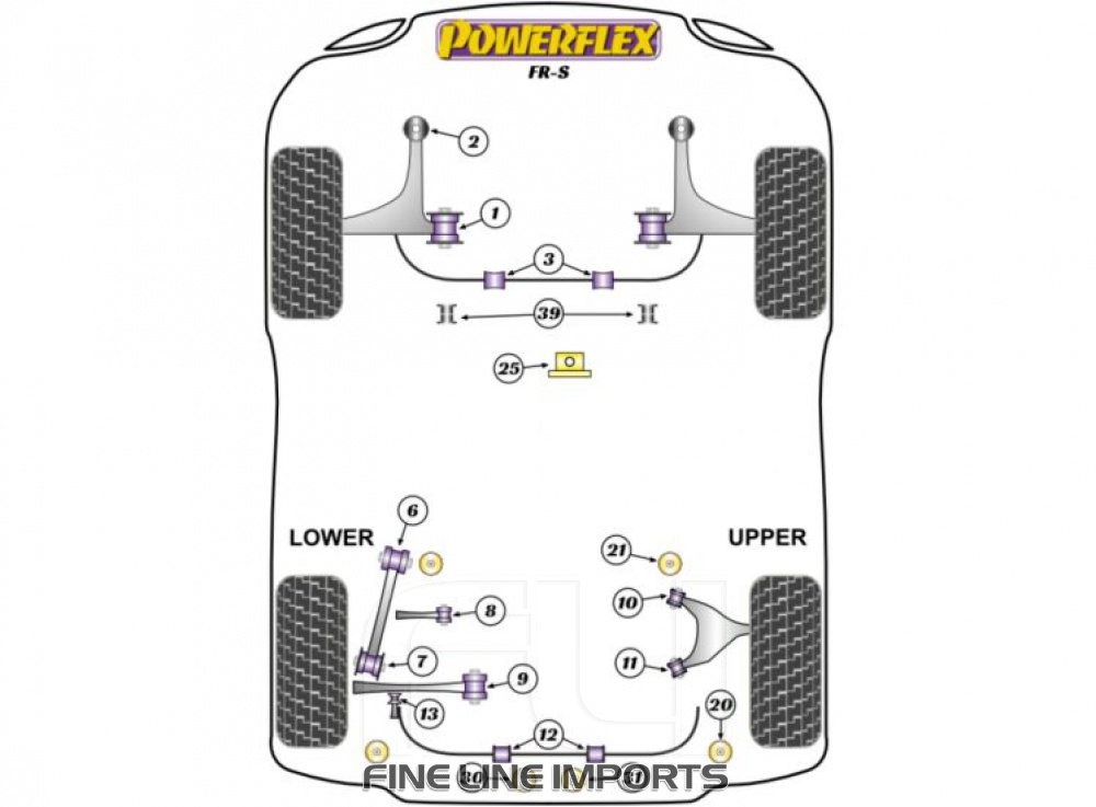 Rear Lower Track Control Inner Bush - Diagr. REF: 9