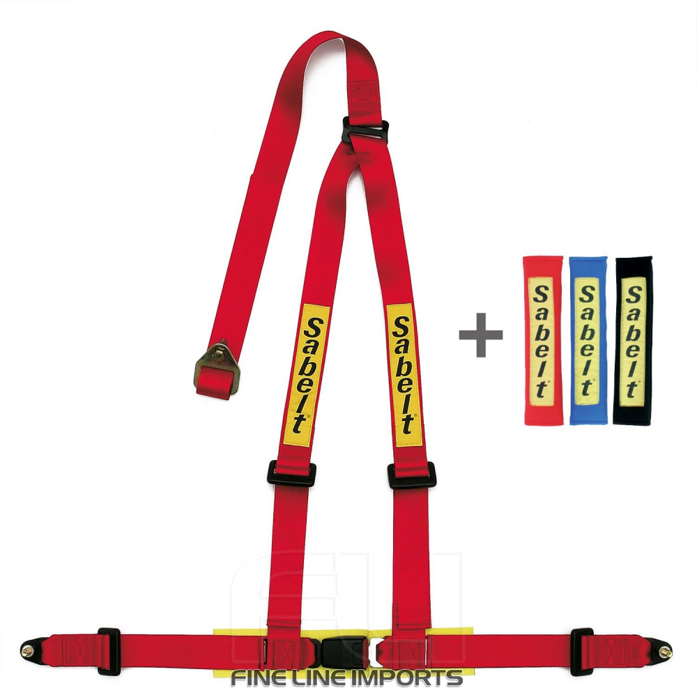 Sabelt Racegordel 3-punts Rood