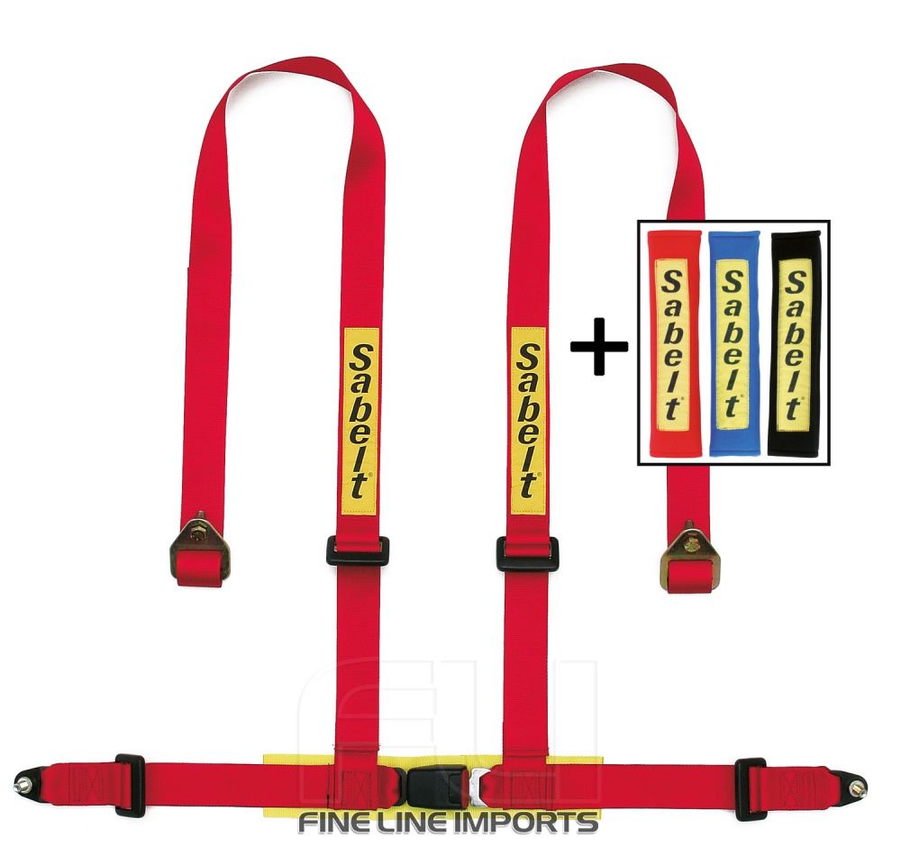 Sabelt Racegordel 4-punts Rood