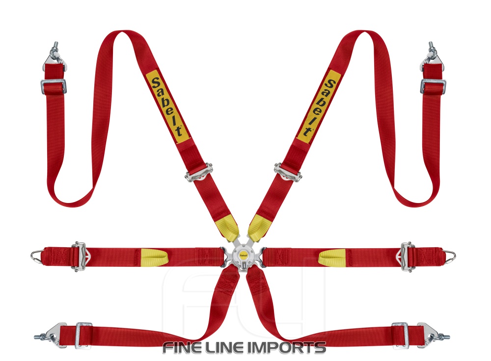 Sabelt Racegordel 6-punts Rood