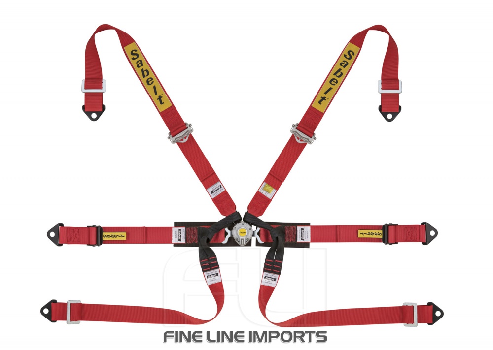 Sabelt Racegordel 6-punts Rood