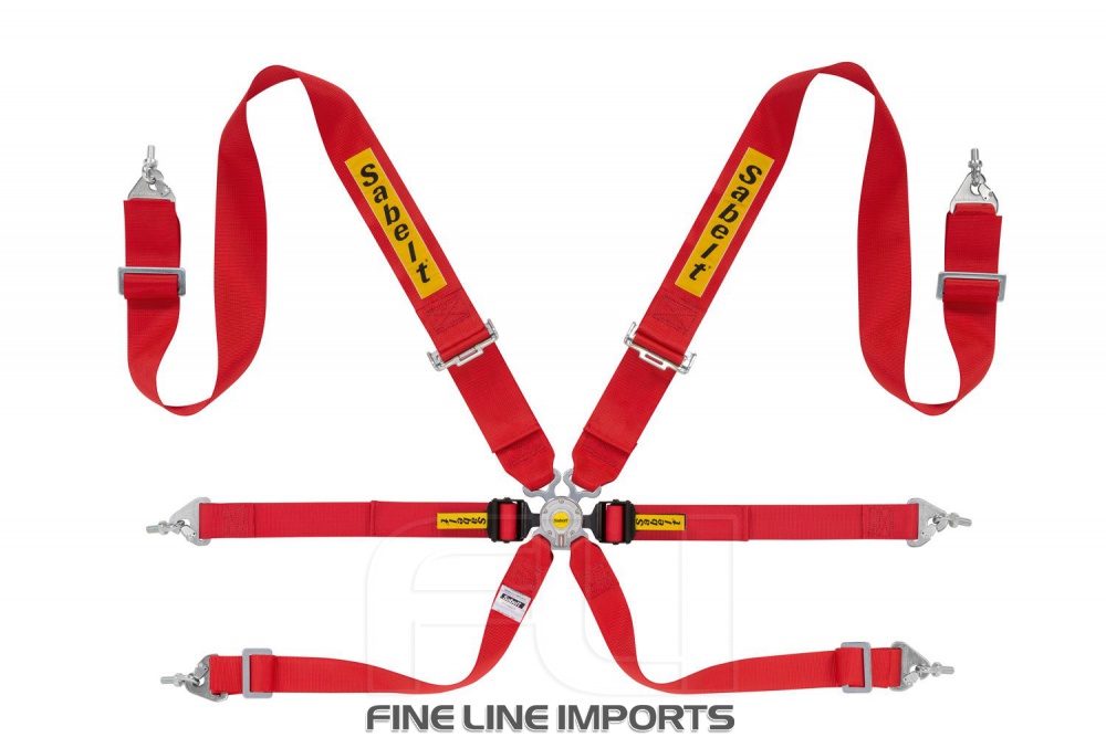 Sabelt Racegordel 6-punts Rood