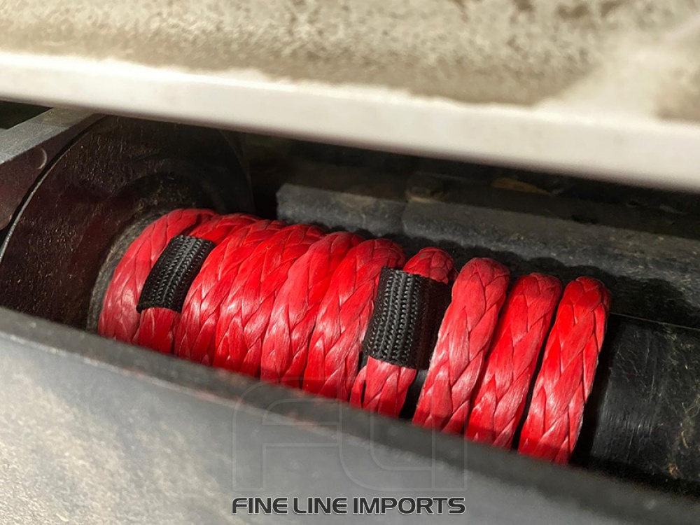 Saber 13,500kg 12mm SaberPro® Comp Spec Red Single Braided Winch Rope  50M (SBR-50WR-R)