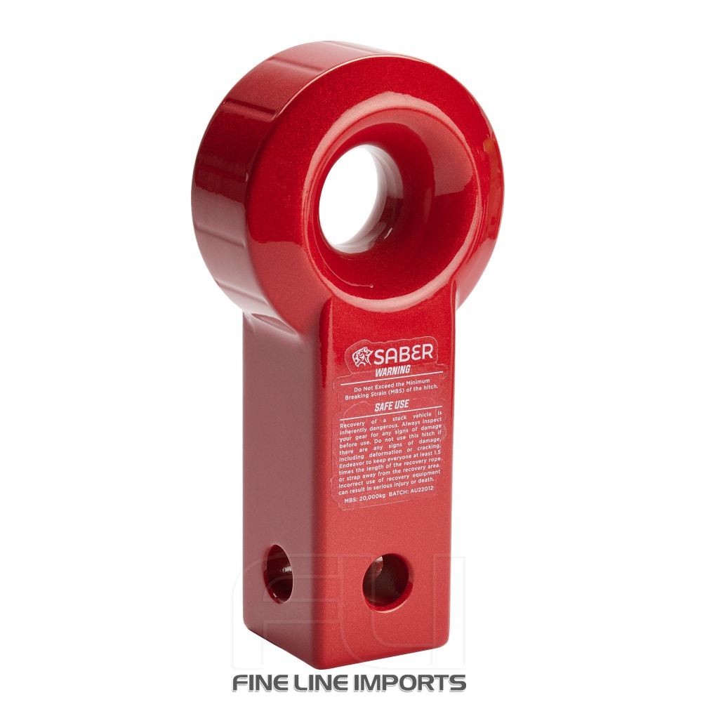 Saber 7075 Alloy Recovery Hitch Prismatic Red (SBR-RFRH3R)