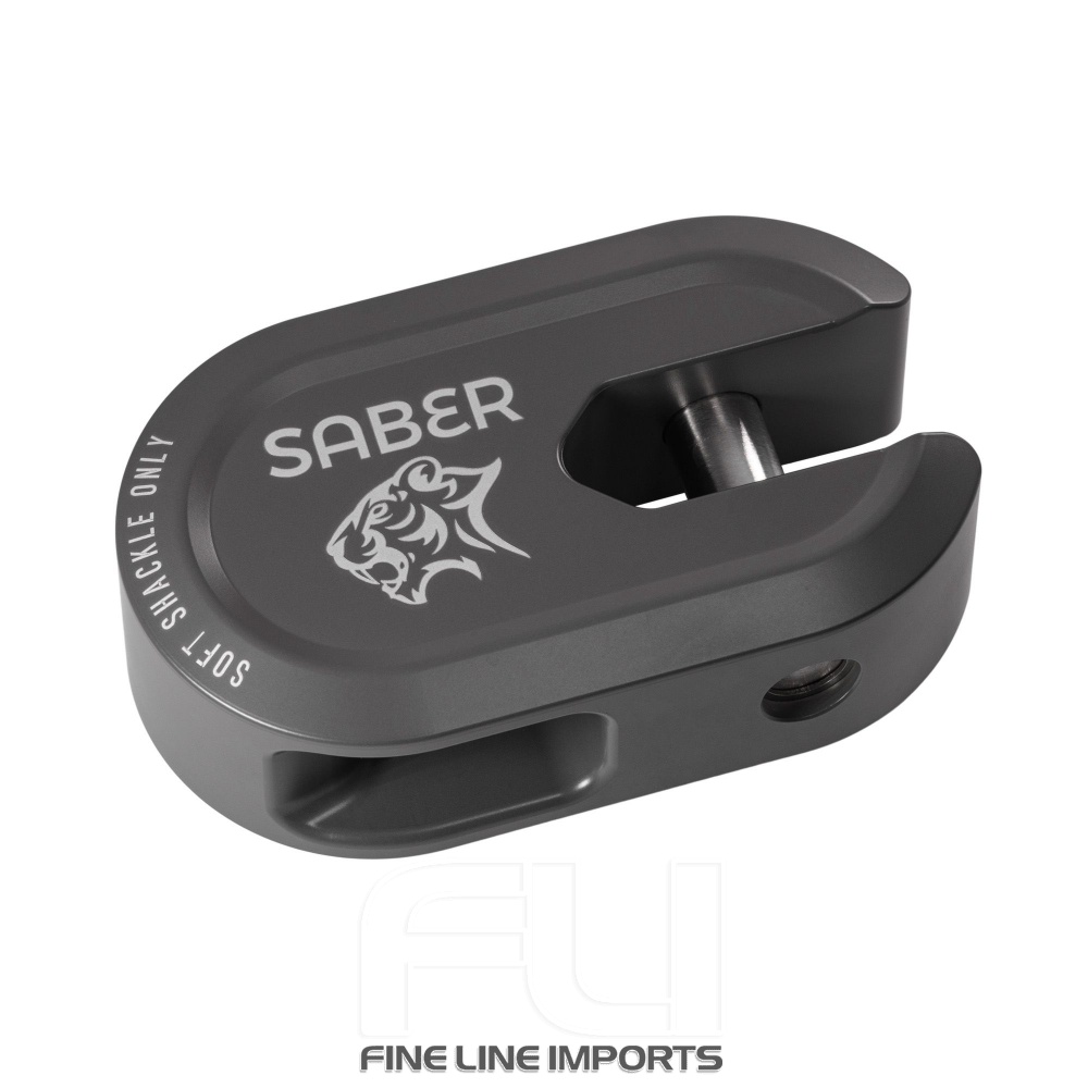 Saber 7075 Alloy Winch Shackle Short - Cerakote Grey (SBR-AWSSCG)