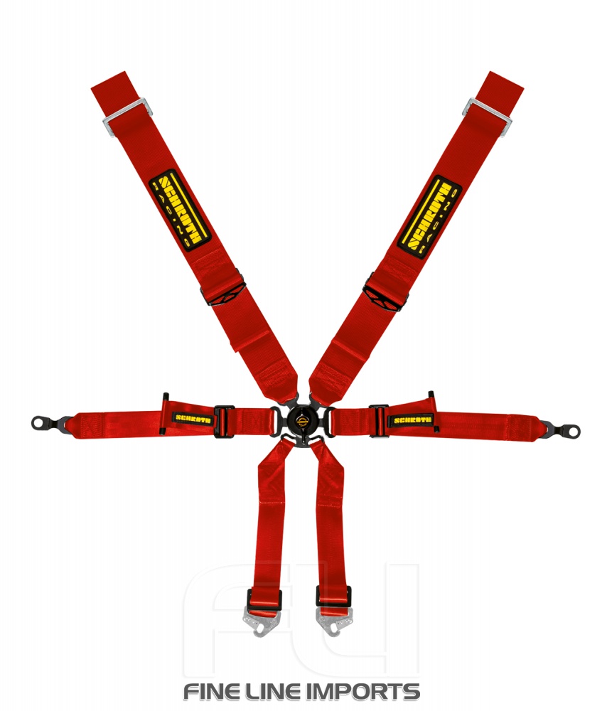 Schroth Racing Racegordel 6-punts Porsche 996/997 Rood