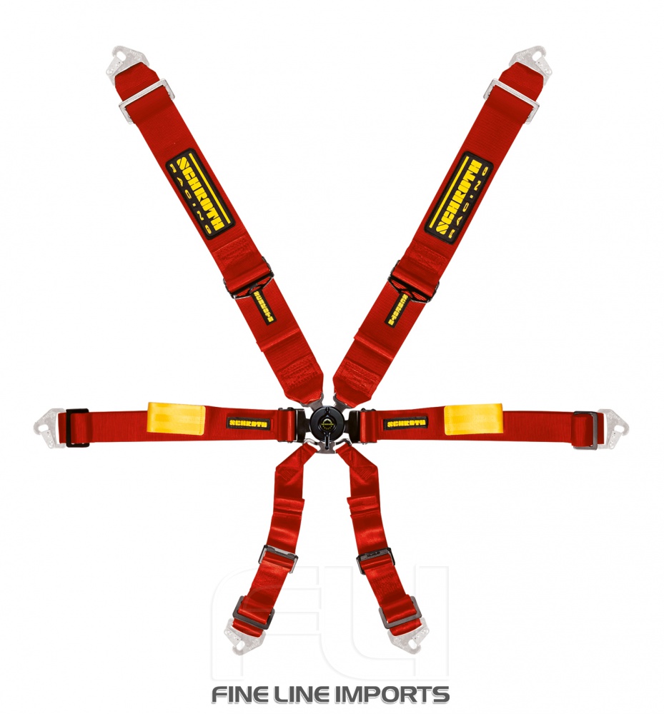 Schroth Racing Racegordel Enduro 6-punts Rood