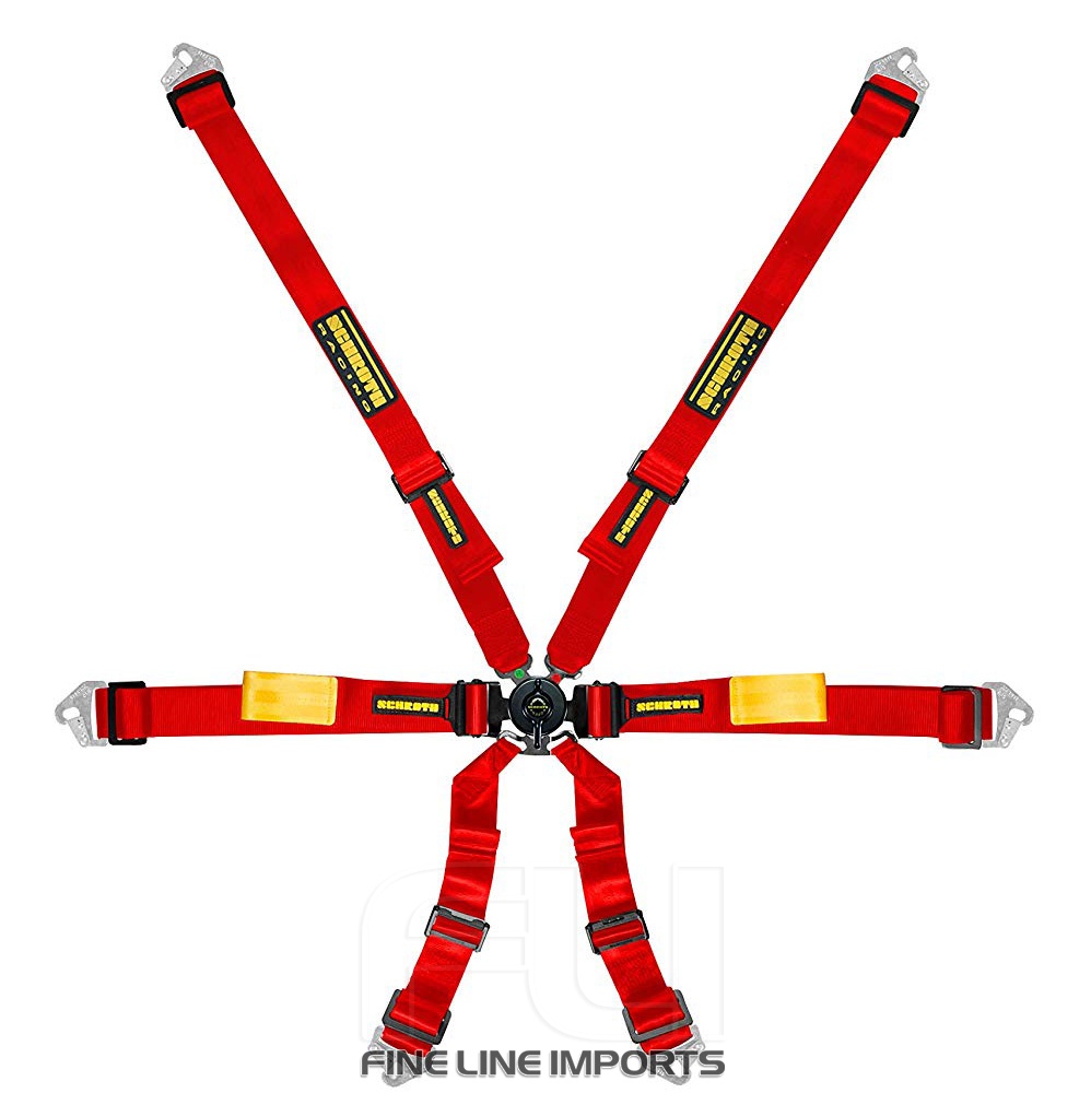 Schroth Racing Racegordel Enduro 6-punts Rood
