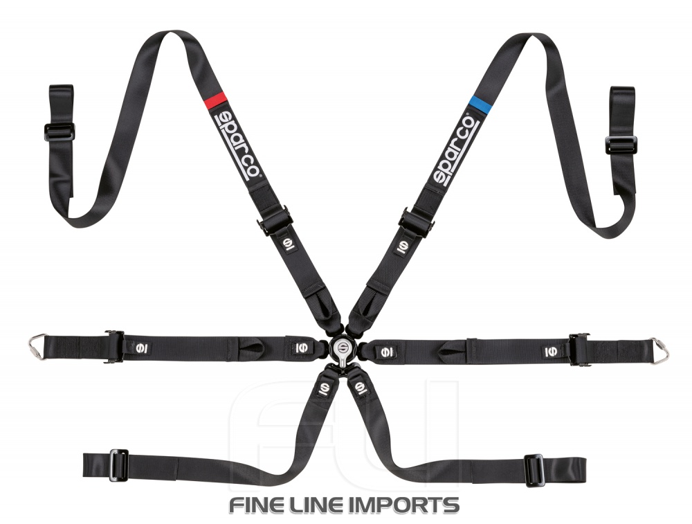 Sparco Racegordel 6-punts Prime H-9 Zwart
