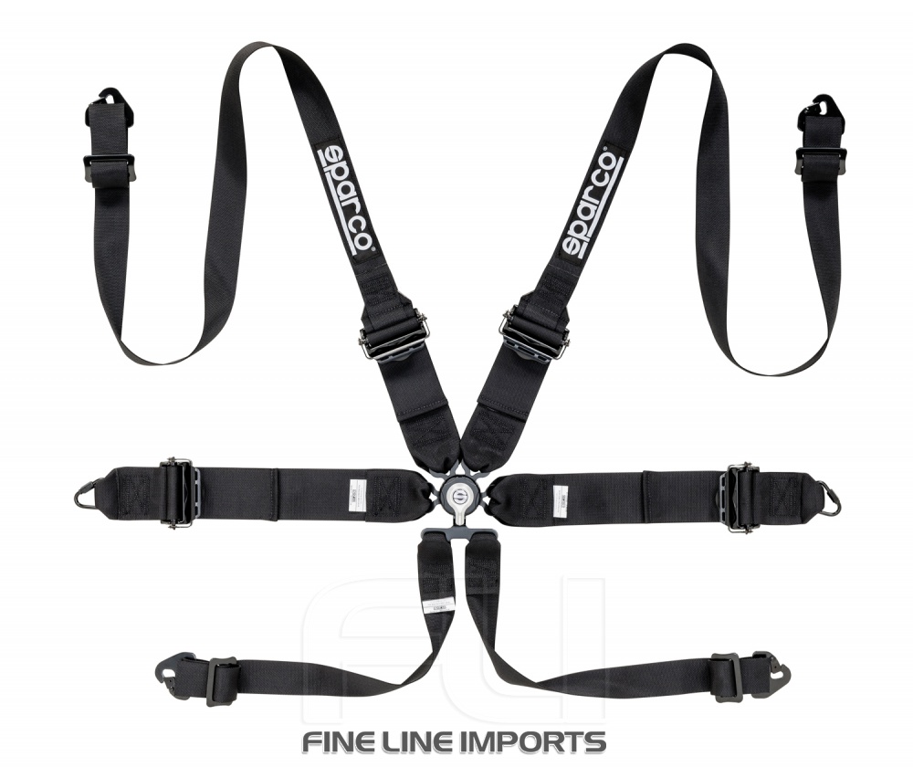 Sparco Racegordel 6-punts Zwart