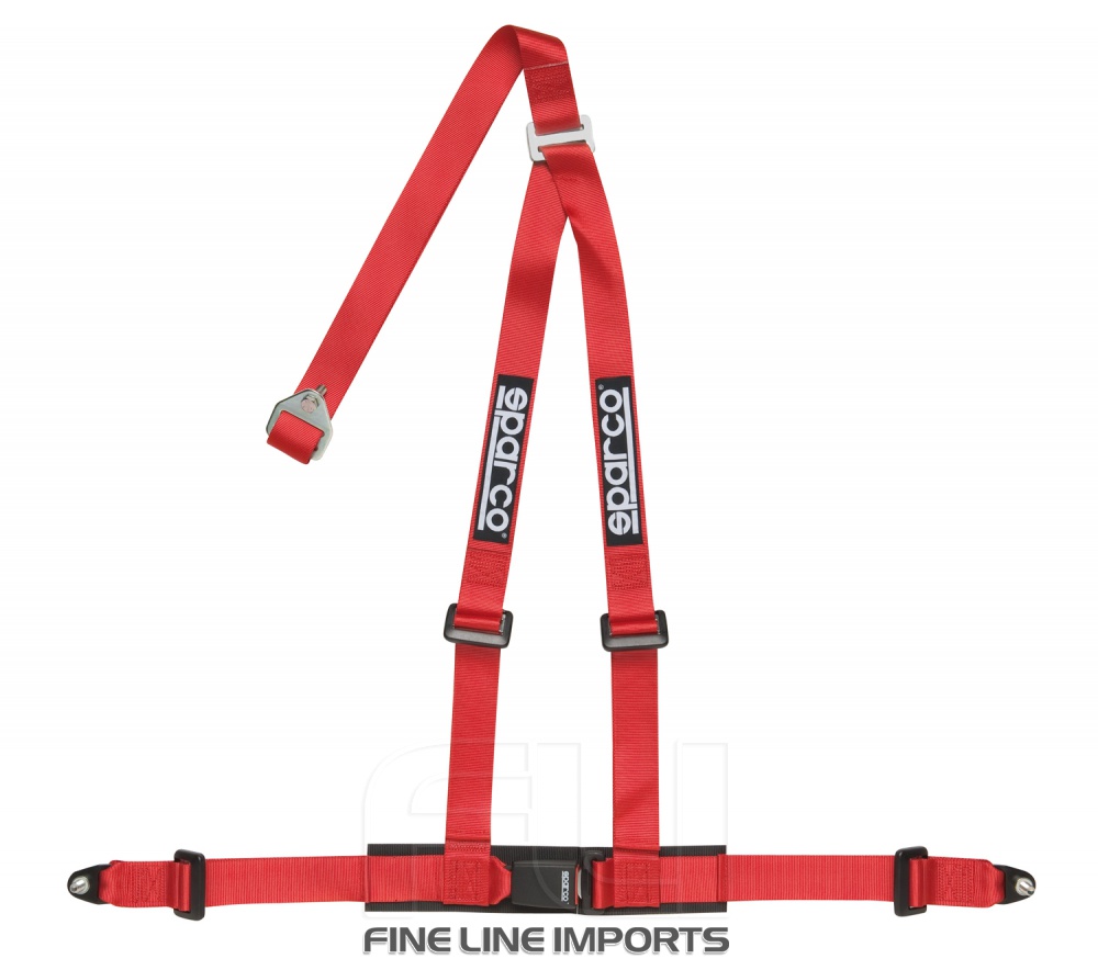 Sparco Racegordel Clubman 3-punts Rood