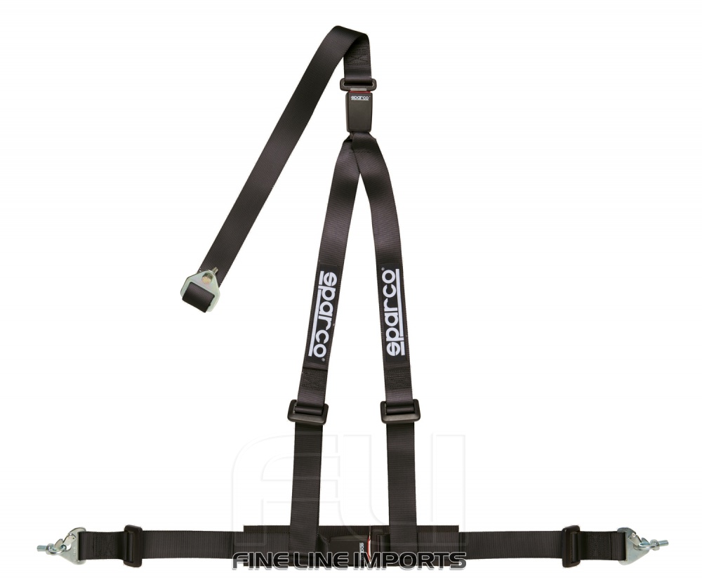 Sparco Racegordel Clubman 3-punts Zwart