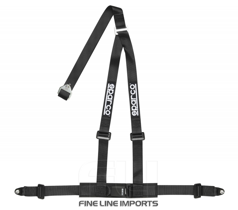 Sparco Racegordel Clubman 3-punts Zwart