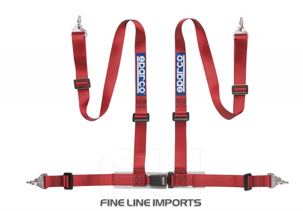 Sparco Racegordel Clubman 4-punts Rood