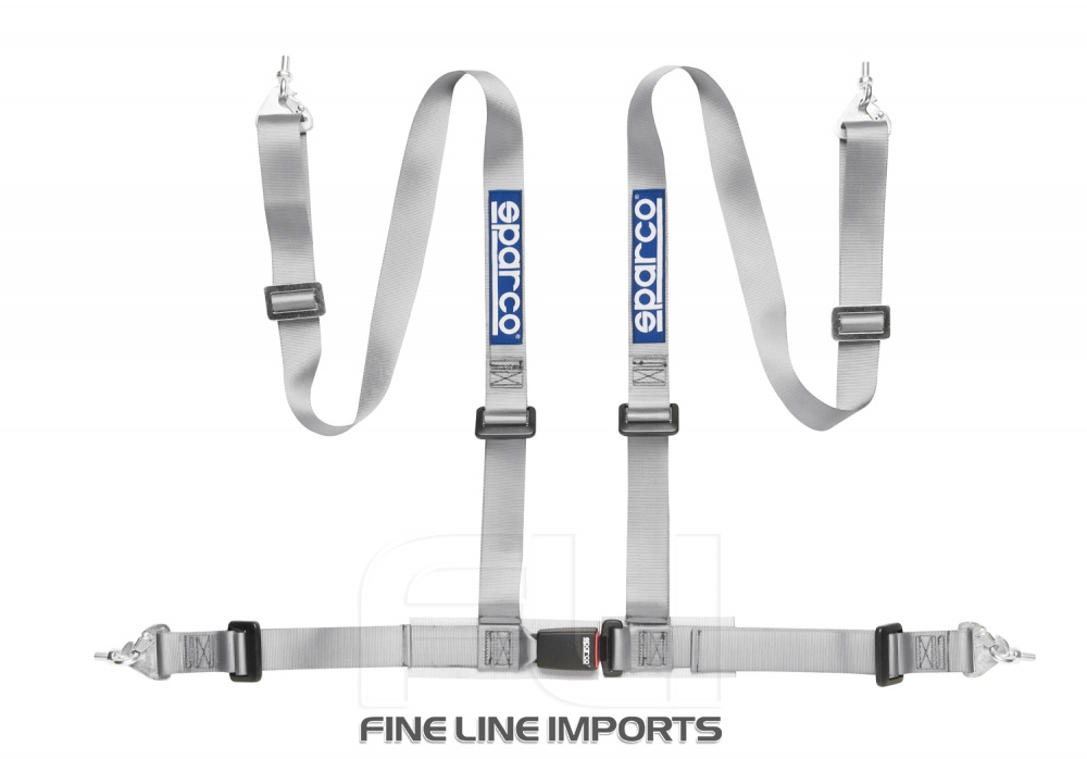 Sparco Racegordel Clubman 4-punts Zilver