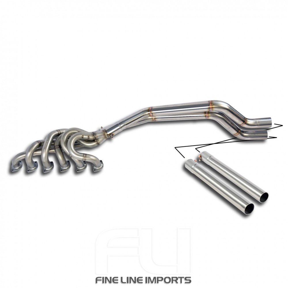SS041801 - Supersprint Manifold + connecting pipes 100% Stainless steel (Left Hand Drive)
