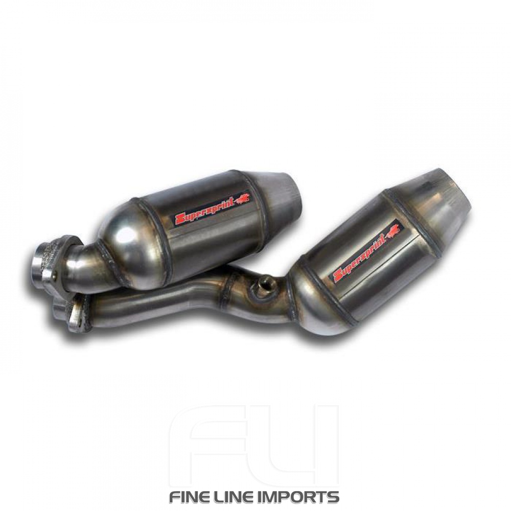 SS044021 - Supersprint Metallic catalytic converter HJS, 100CPSI kit for OEM headers(Weld on connection)
