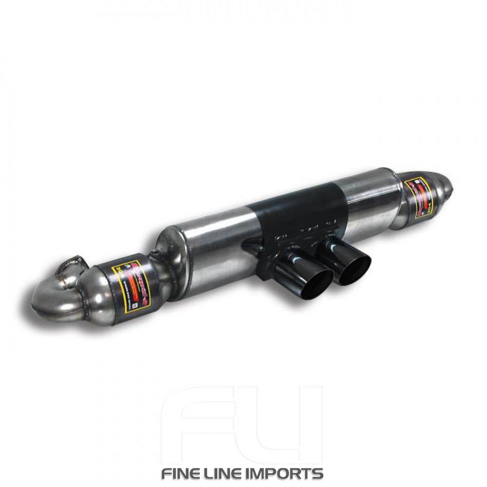 SS244746 - Supersprint Metallic catalytic converter Right - Left + rear exhaust OO90 Gun Metal Grey